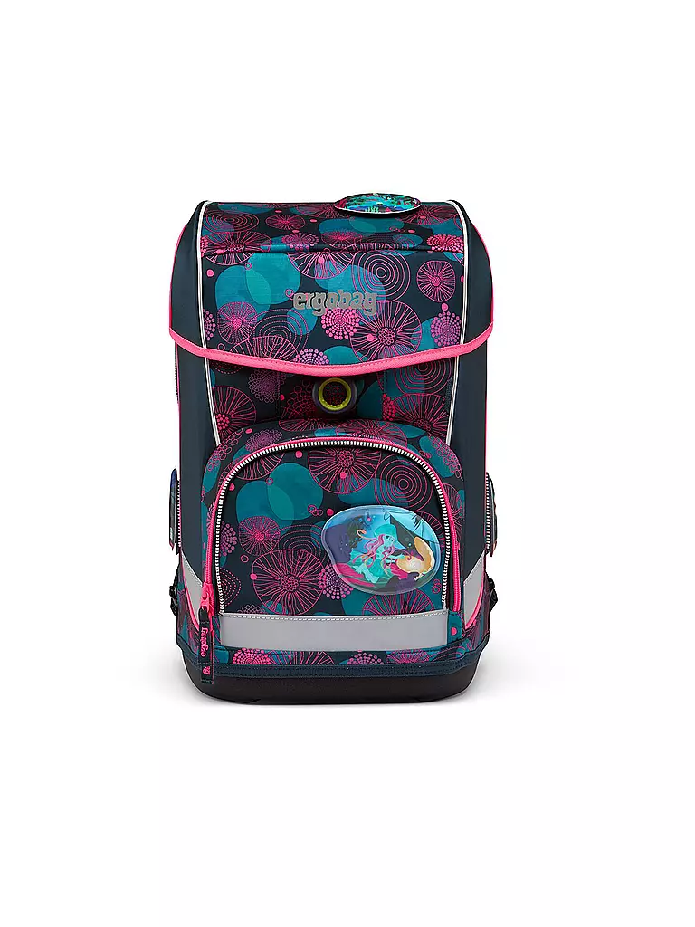 ERGOBAG | Set di zaini scolastici da 5 pezzi Cubo Light - KorallBär | Blu scuro