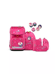 ERGOBAG | Set di zaini scolastici da 5 pezzi Cubo Light - KorallBär | Fucsia