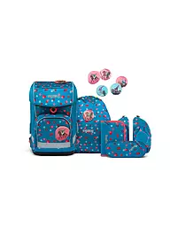 ERGOBAG | Set di zaini scolastici da 5 pezzi Cubo Light - KorallBär | Petrolio