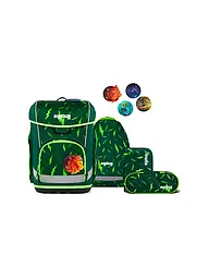 ERGOBAG | Set di zaini scolastici da 5 pezzi CUBO LIGHT 2026 | Verde scuro