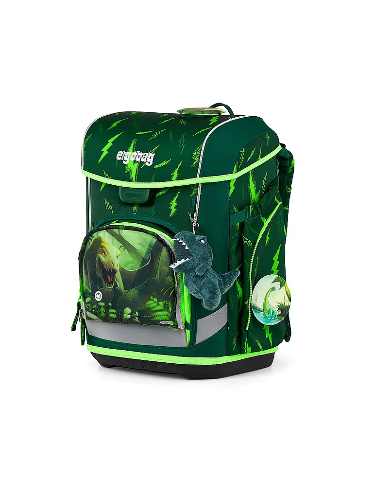 ERGOBAG | Set di zaini scolastici da 5 pezzi CUBO LIGHT 2026 | Verde scuro