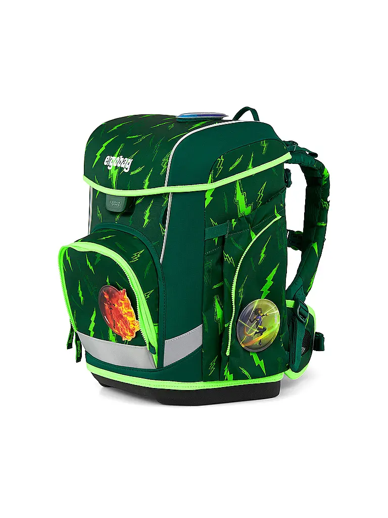 ERGOBAG | Set di zaini scolastici da 5 pezzi CUBO LIGHT 2026 | Verde scuro