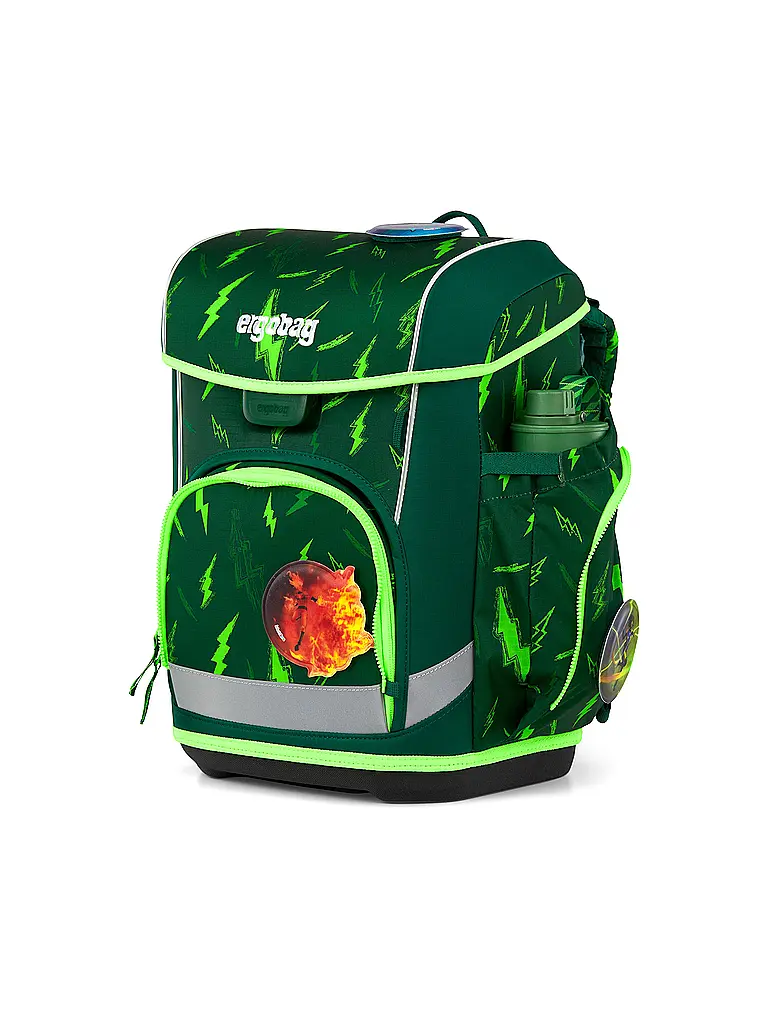 ERGOBAG | Set di zaini scolastici da 5 pezzi CUBO LIGHT 2026 | Verde scuro