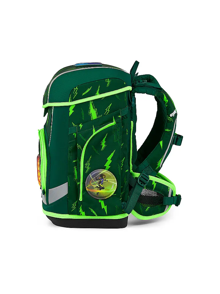ERGOBAG | Set di zaini scolastici da 5 pezzi CUBO LIGHT 2026 | Verde scuro