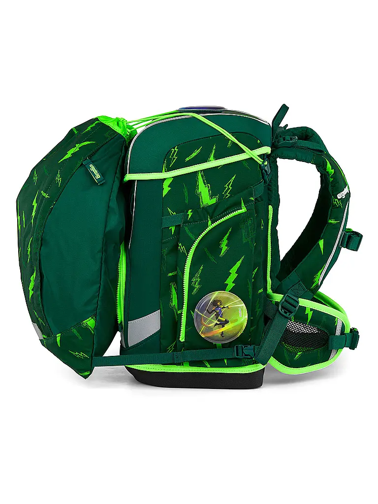 ERGOBAG | Set di zaini scolastici da 5 pezzi CUBO LIGHT 2026 | Verde scuro