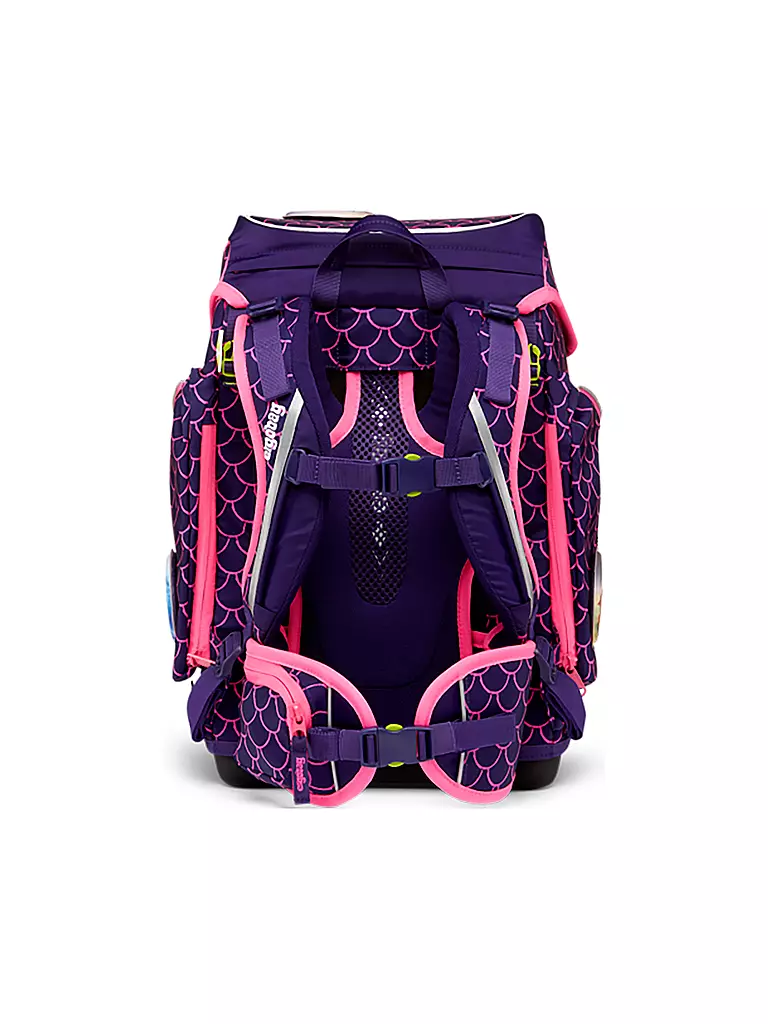 ERGOBAG | Set di zaini scolastici da 5 pezzi CUBO Lumi - Orso Pescatore di Perle | Lilla