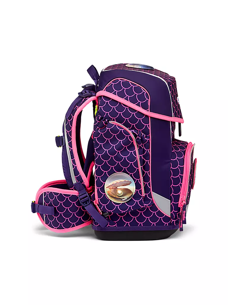 ERGOBAG | Set di zaini scolastici da 5 pezzi CUBO Lumi - Orso Pescatore di Perle | Lilla