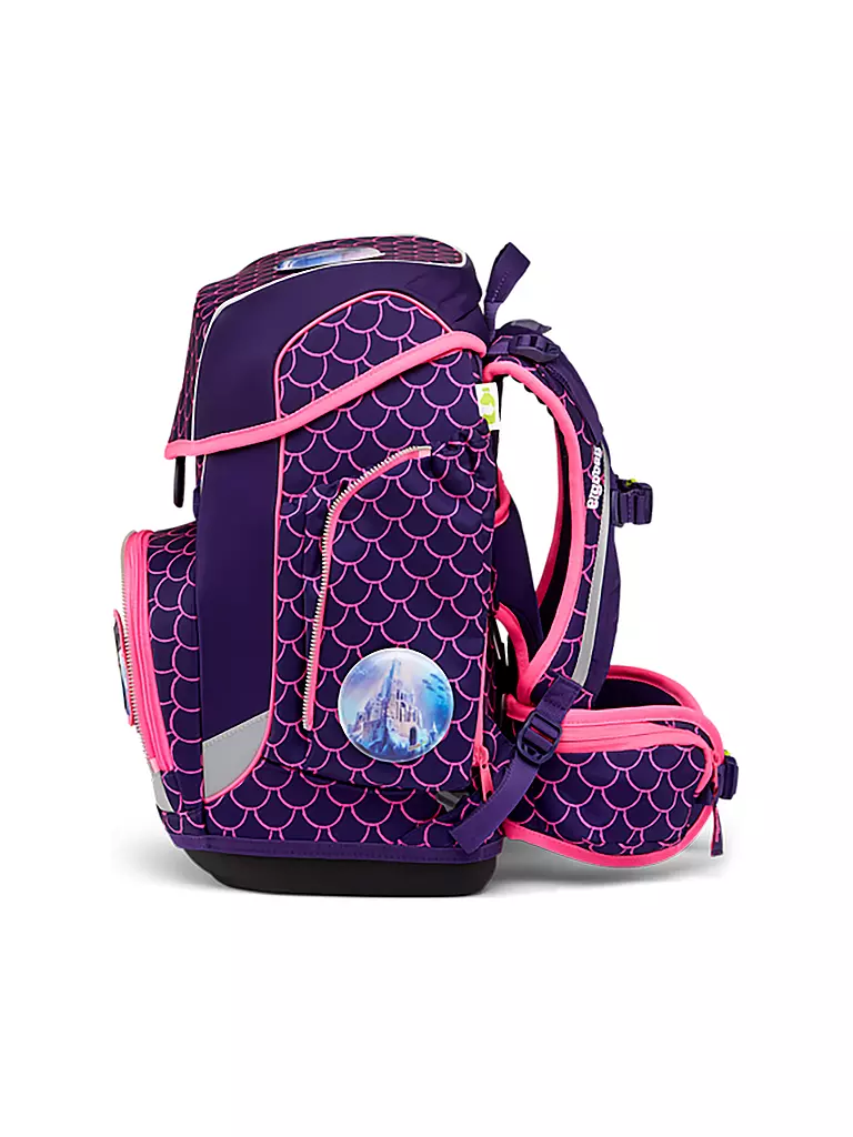 ERGOBAG | Set di zaini scolastici da 5 pezzi CUBO Lumi - Orso Pescatore di Perle | Lilla