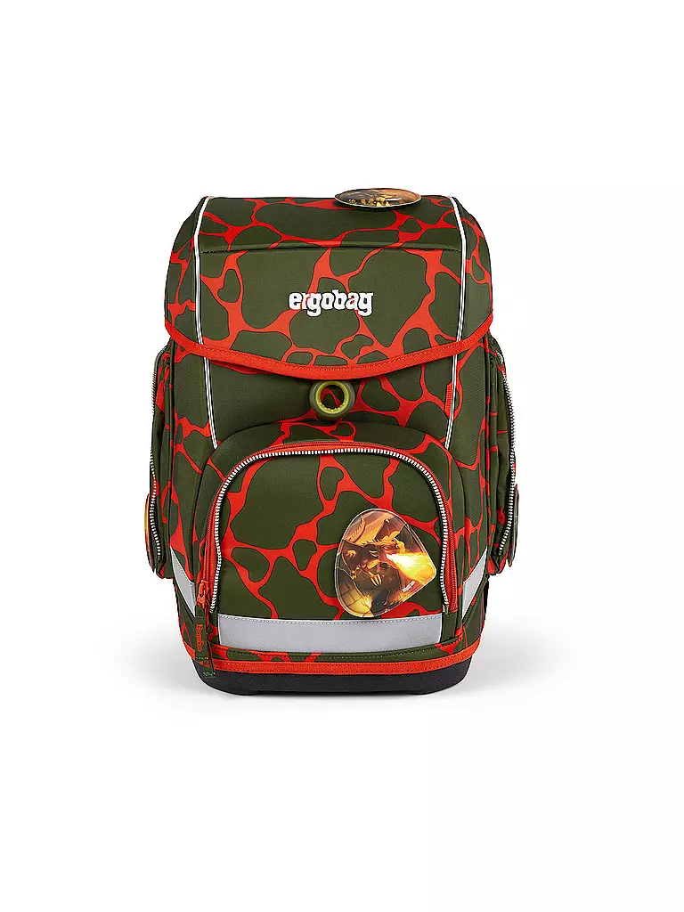 ERGOBAG | Set di zaini scolastici da 5 pezzi CUBO Lumi FeuerspeiBär | Oliva