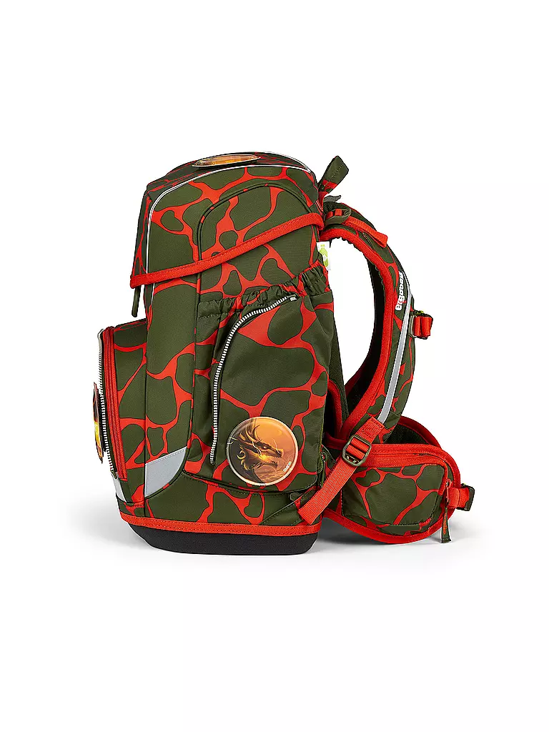 ERGOBAG | Set di zaini scolastici da 5 pezzi CUBO Lumi FeuerspeiBär | Oliva