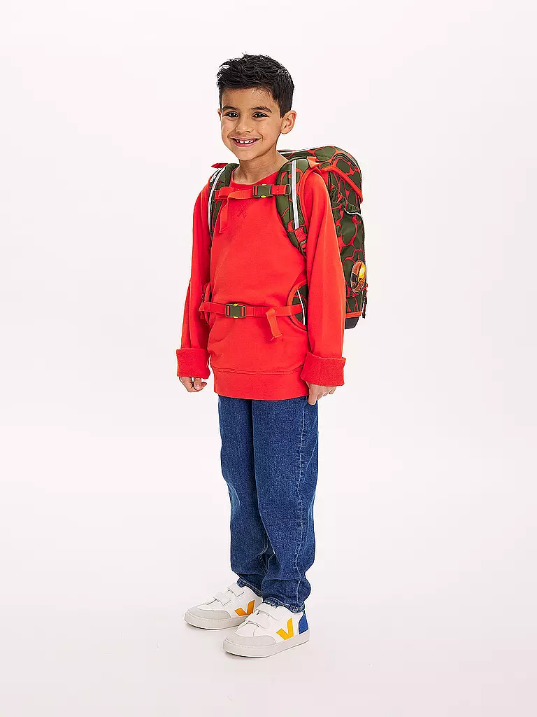 ERGOBAG | Set di zaini scolastici da 5 pezzi CUBO Lumi FeuerspeiBär | Oliva