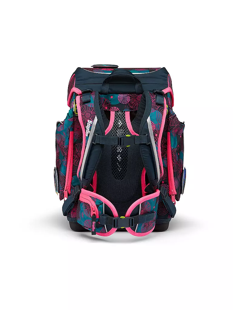 ERGOBAG | Set di zaini scolastici da 5 pezzi Cubo Orso Corallo | Blu