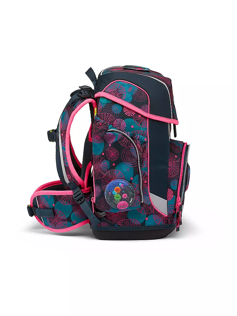 ERGOBAG | Set di zaini scolastici da 5 pezzi Cubo Orso Corallo | Blu