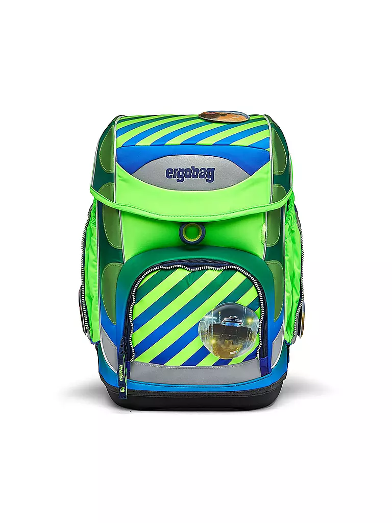 ERGOBAG | Set di zaini scolastici da 5 pezzi Cubo TruckBär | Verde chiaro