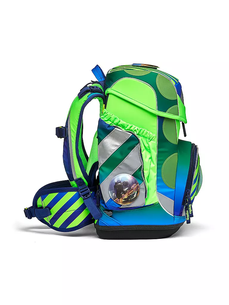 ERGOBAG | Set di zaini scolastici da 5 pezzi Cubo TruckBär | Verde chiaro