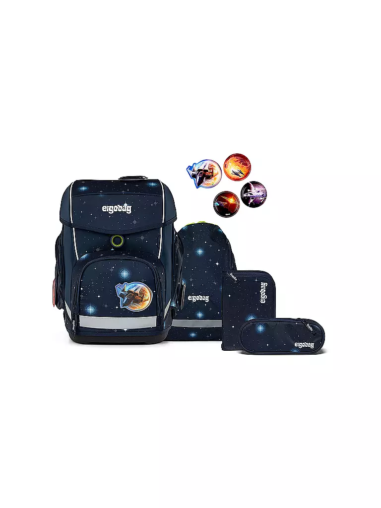 ERGOBAG | Set di zaini scolastici da 5 pezzi CUBO | Blu scuro