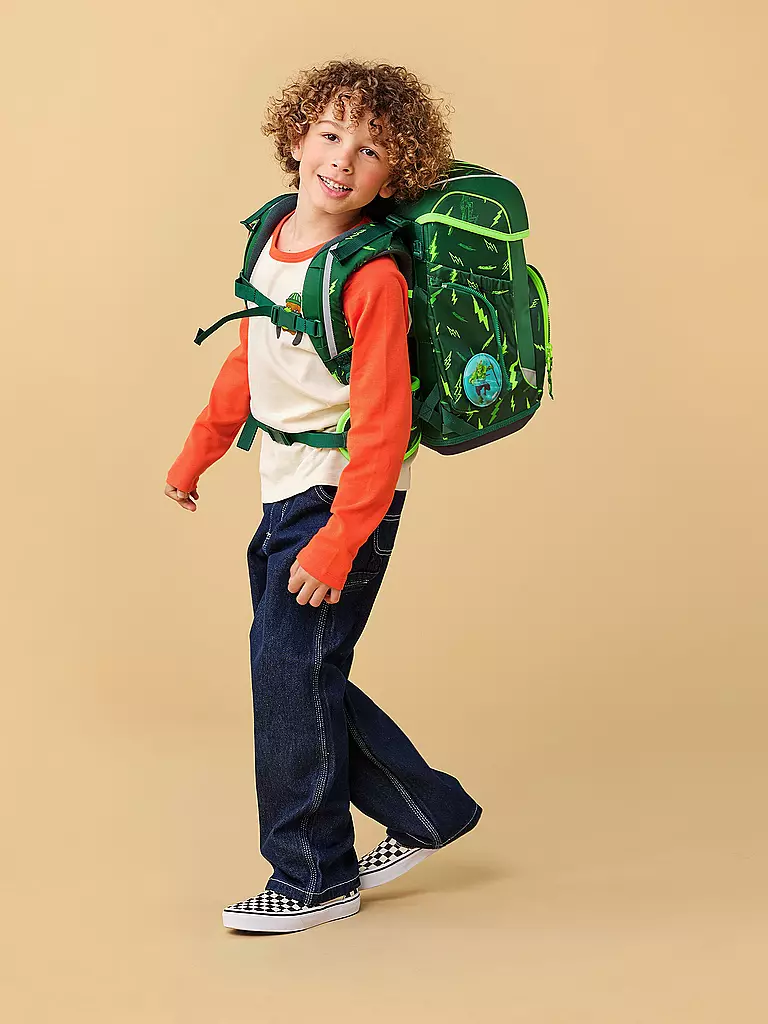 ERGOBAG | Set di zaini scolastici da 5 pezzi CUBO | Verde scuro