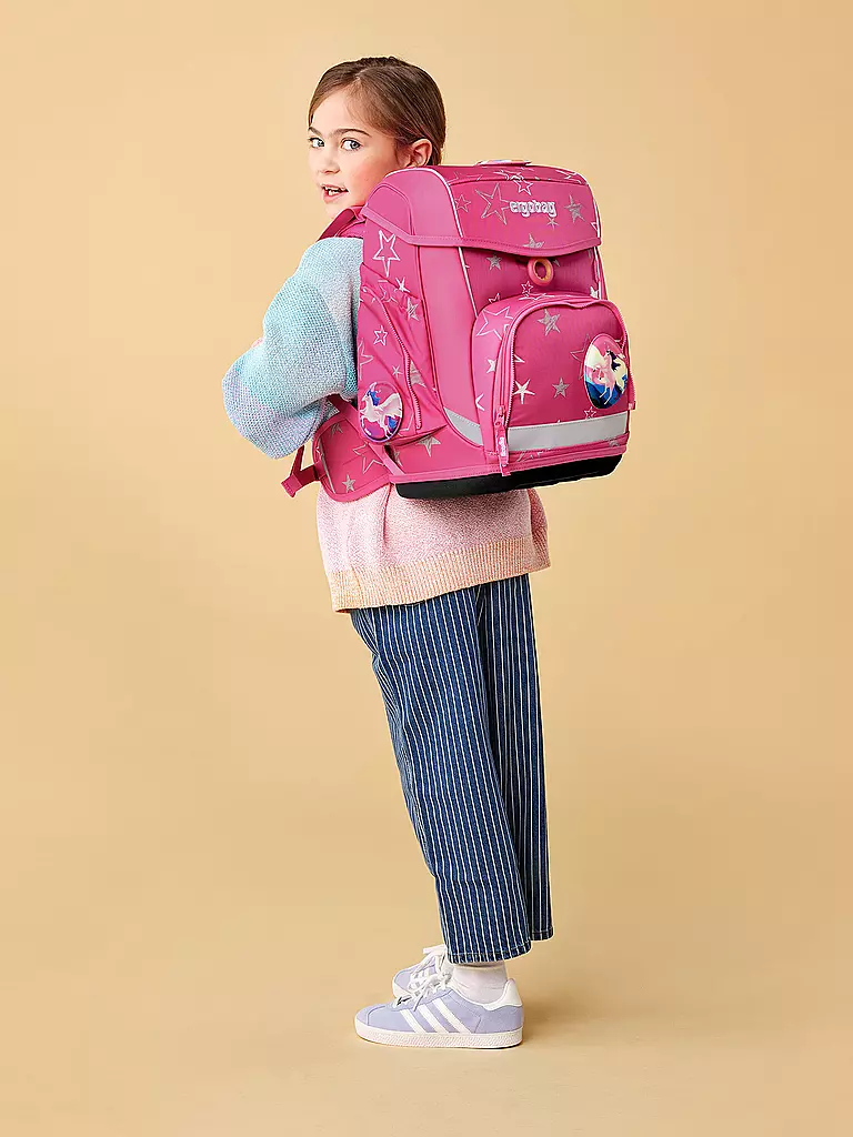 ERGOBAG | Set di zaini scolastici da 5 pezzi CUBO | Fucsia