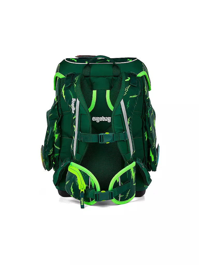 ERGOBAG | Set di zaini scolastici da 5 pezzi CUBO | Verde scuro