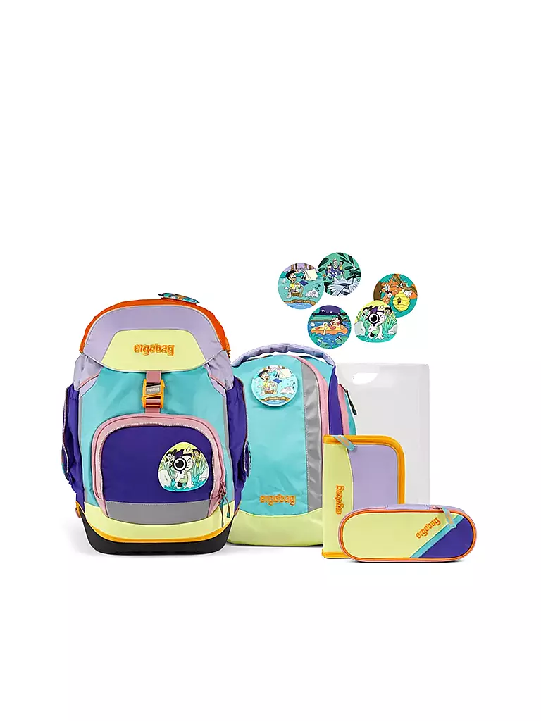 ERGOBAG | Set di zaini scolastici da 5 pezzi Pack Natur Bärlebnis | Multicolore