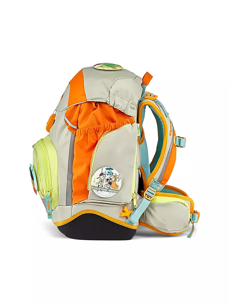 ERGOBAG | Set di zaini scolastici da 5 pezzi Pack Stadt Bärwohner | Grigio chiaro