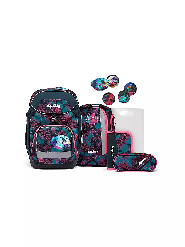 ERGOBAG | Set di zaini scolastici da 6 pezzi - KorallBär | Blu