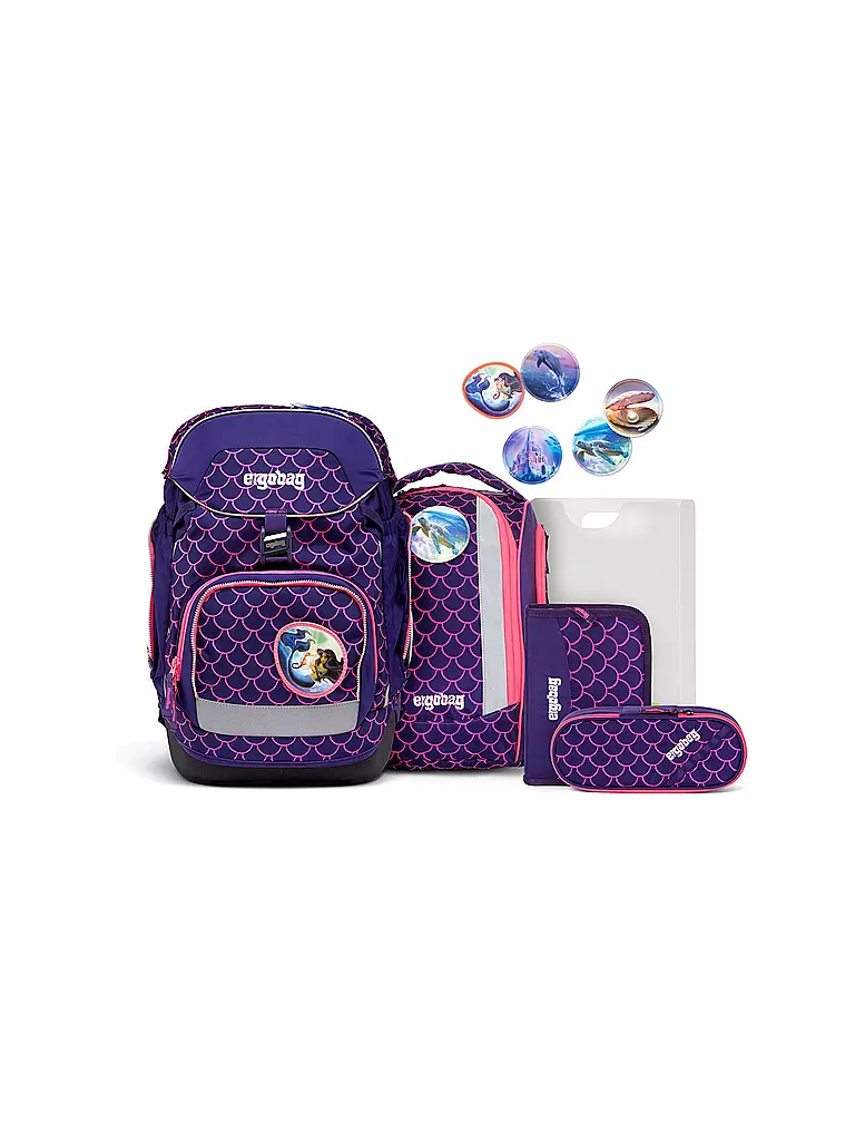 ERGOBAG | Set di zaini scolastici da 6 pezzi - PerlentauchBär | Lilla