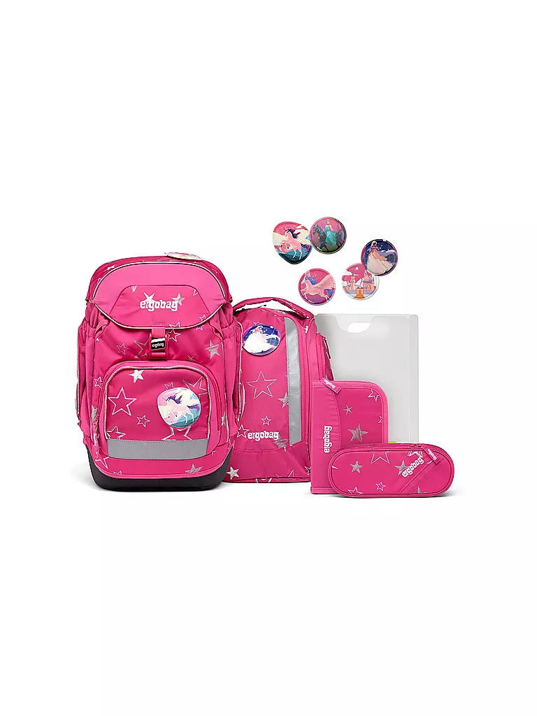 ERGOBAG | Set di zaini scolastici da 6 pezzi - SternzauBär | Fucsia