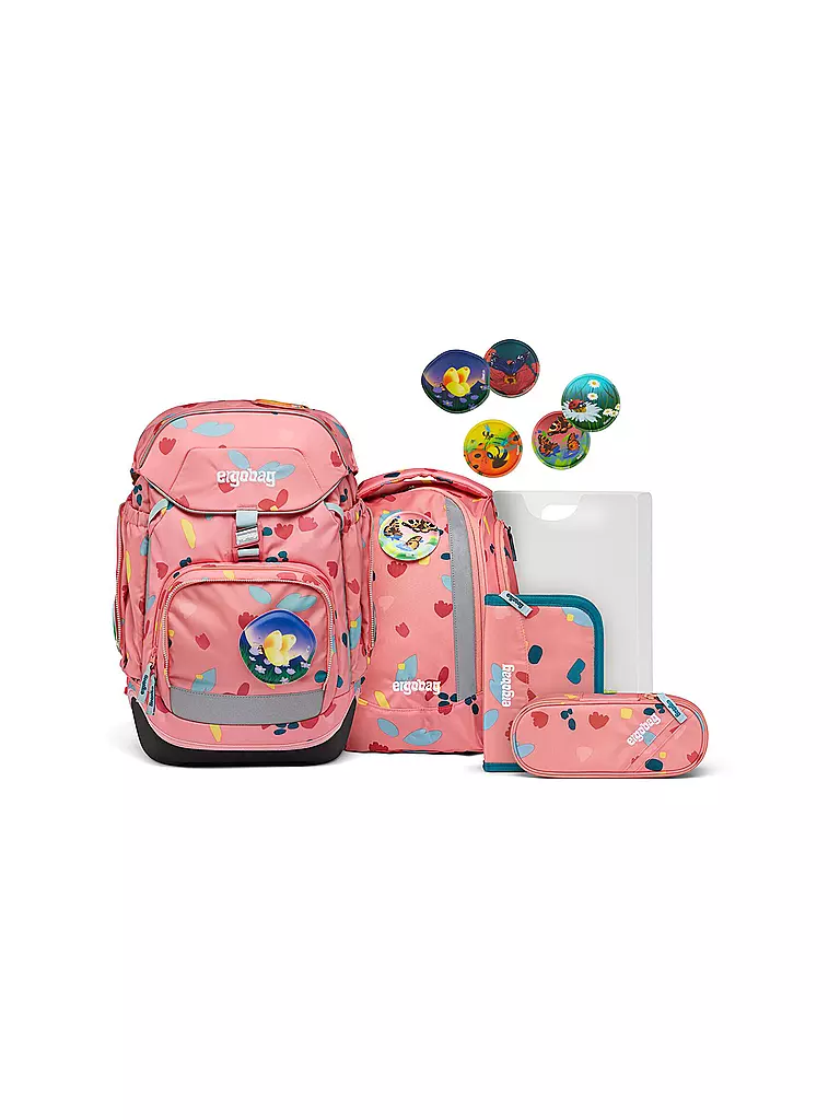 ERGOBAG | Set di zaini scolastici da 6 pezzi - ZitronenfaltBär | Rosa
