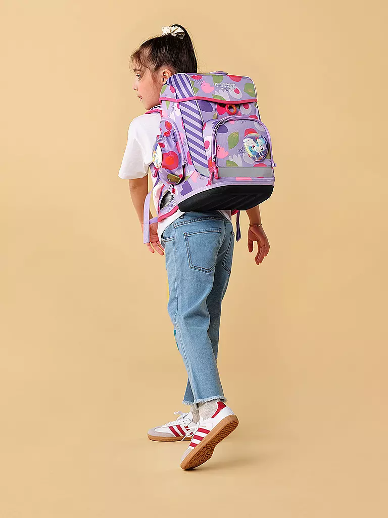 ERGOBAG | Set di zaini scolastici da 6 pezzi CUBO LIGHT BlütenzauBär | Lilla