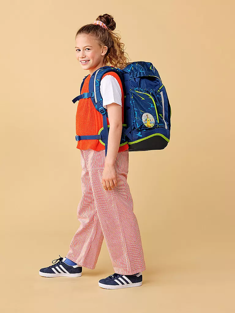 ERGOBAG | Set di zaino scolastico 6 pz. MAXI SpitzenbreitBär | Blu scuro