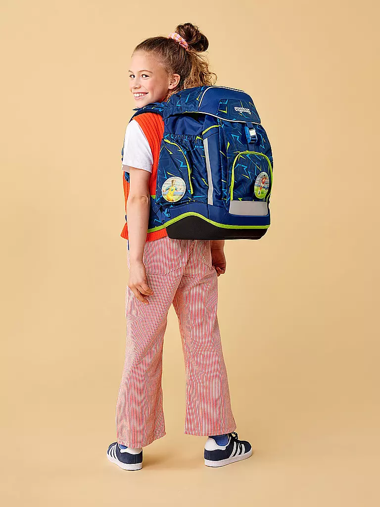 ERGOBAG | Set di zaino scolastico 6 pz. MAXI SpitzenbreitBär | Blu scuro