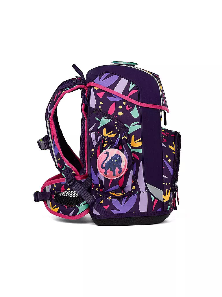 ERGOBAG | Set di zaino scolastico da 5 pezzi CUBO LIGHT AmBärzonas | Lilla