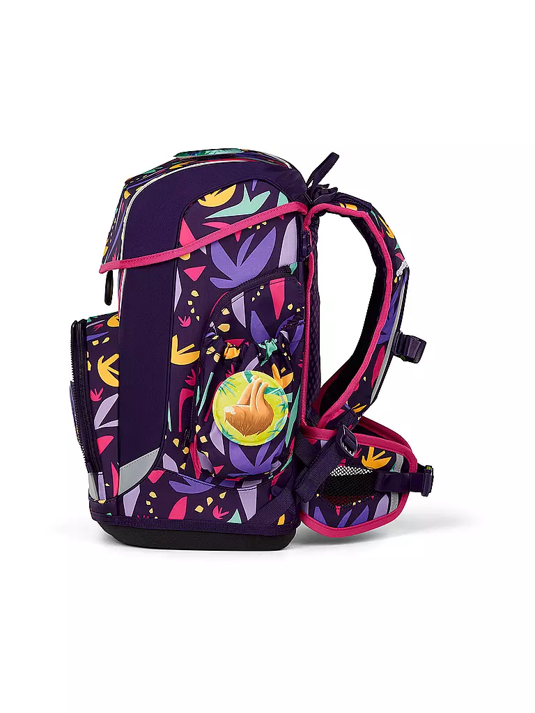 ERGOBAG | Set di zaino scolastico da 5 pezzi CUBO LIGHT AmBärzonas | Lilla