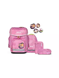 ERGOBAG | Set di zaino scolastico da 5 pezzi CUBO WolkenzauBär | Rosa