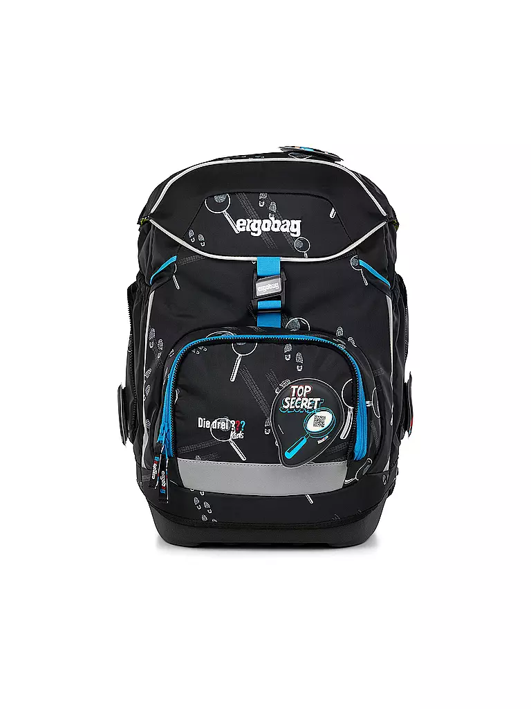 ERGOBAG | Set zaino scolastico 6 pezzi Tre investigatori | Nero