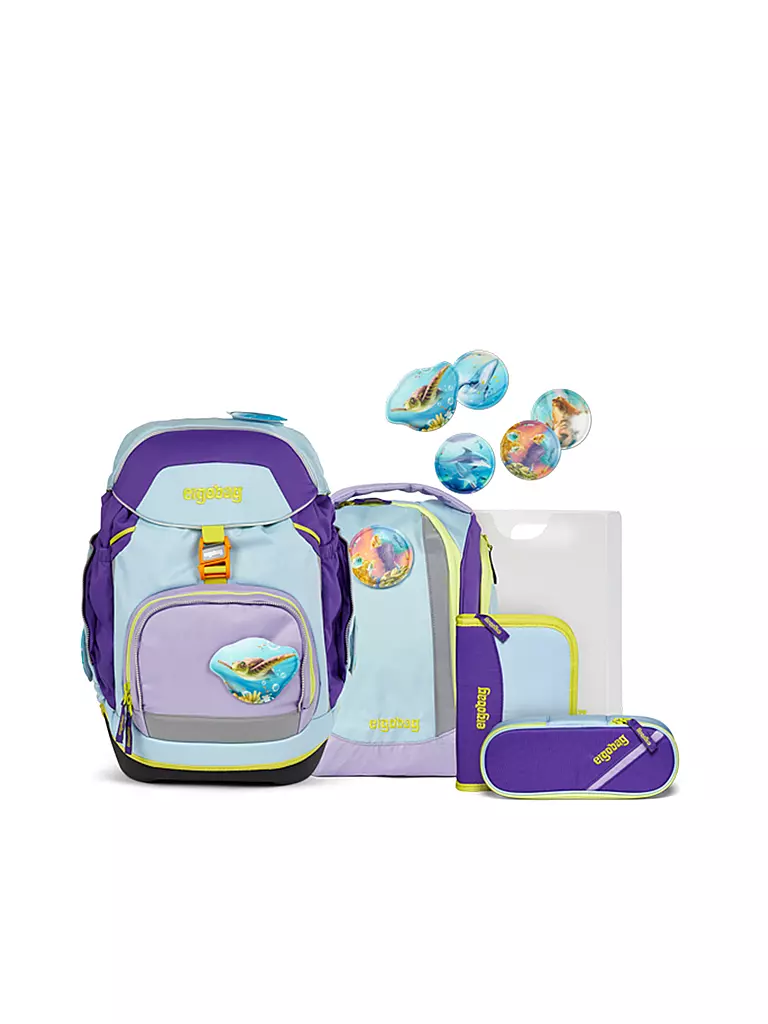 ERGOBAG | Set zaino scolastico 6 pz - Pack Tauchbär | Blu chiaro