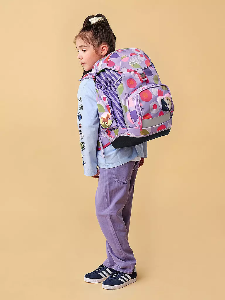 ERGOBAG | Set zaino scolastico 6 pz. Pack BlütenzauBär | Lilla