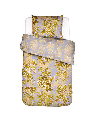 ESSENZA | Biancheria da letto in raso FLORE 70x90cm/140x200cm Yellow Straw