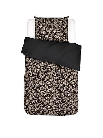 ESSENZA | Biancheria da letto in raso JULIETTE 70x90cm/140x200cm Almost Black