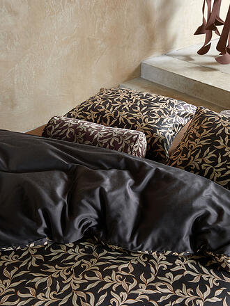 ESSENZA | Biancheria da letto in raso JULIETTE 70x90cm/140x200cm Almost Black