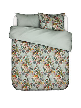 ESSENZA | Biancheria da letto in raso KARLI 70x90cm/140x200cm Verde Minerale