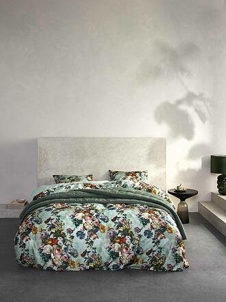 ESSENZA | Biancheria da letto in raso KARLI 70x90cm/140x200cm Verde Minerale