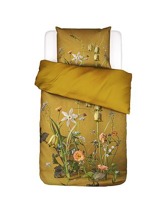 ESSENZA | Biancheria da letto in raso FABRICE 70x90cm/140x200cm Flower Ocher