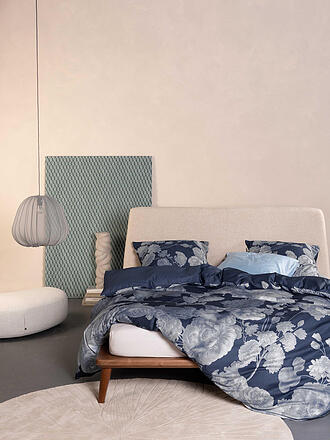 ESSENZA | Biancheria da letto in raso EUNICE 70x90/140x200cm Night Shadow Blue