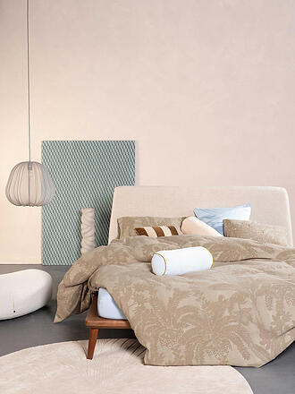 ESSENZA | Biancheria da letto in raso PALMA 70x90/140x200cm Taupe
