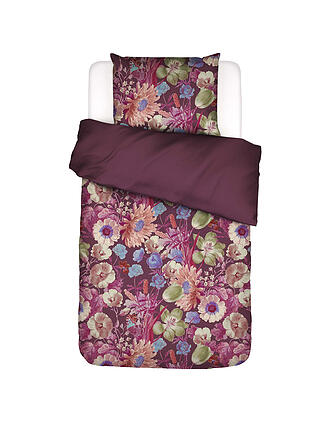 ESSENZA | Biancheria da letto in raso VIOLESTA 70x90cm/140x200cm Malva Vino