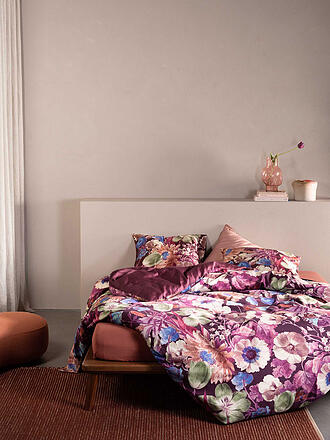 ESSENZA | Biancheria da letto in raso VIOLESTA 70x90cm/140x200cm Malva Vino