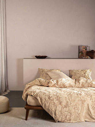 ESSENZA | Biancheria da letto in raso CLAUDINE 70x90cm/140x200cm Golden Sand