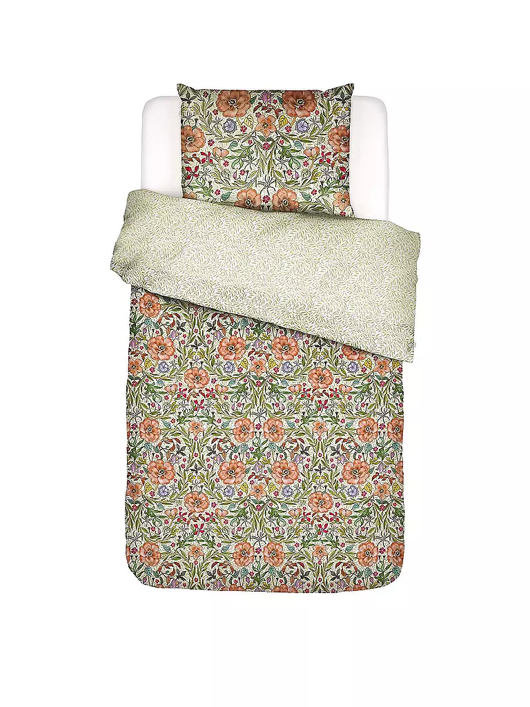 ESSENZA | Biancheria da letto in raso 70x90 cm / 140x200 cm Celeste Pure White | Multicolore